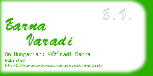 barna varadi business card